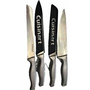 Cuisinart Graphix Knife Stainless Steel Chef Bread Slicing Knives Sheaths Lot 4‎